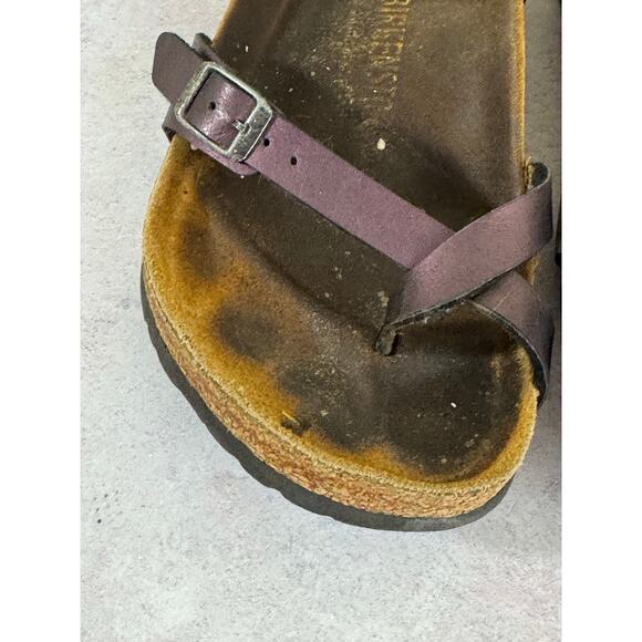 Birkenstock Women's Mayari US 8 EU 39 Birko-Flor Purple Metallic Strappy Sandals - Picture 7 of 14